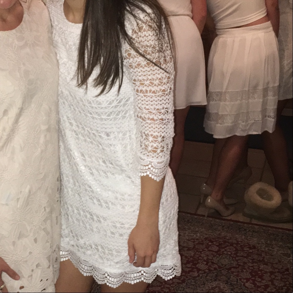 H&M white lace dress